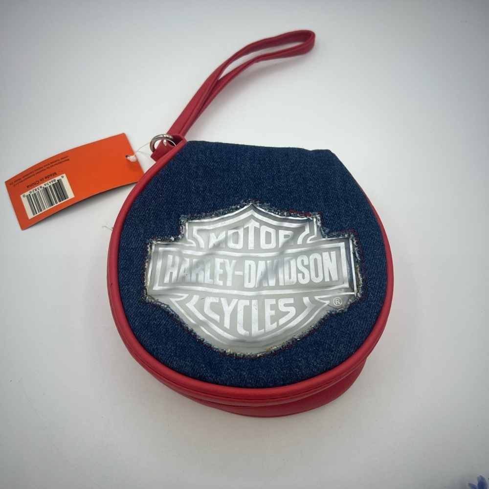 Harley-Davidson CD/DVD Holder, Denim, Holds Brand New
